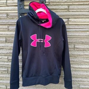 Underarmour black and pink hoodie